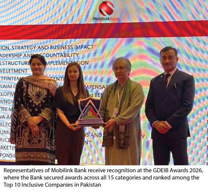 Mobilink Bank Wins Top 10 at GDEIB