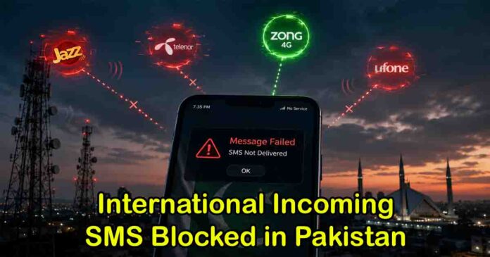 International Incoming SMS Blocked in Pakistan